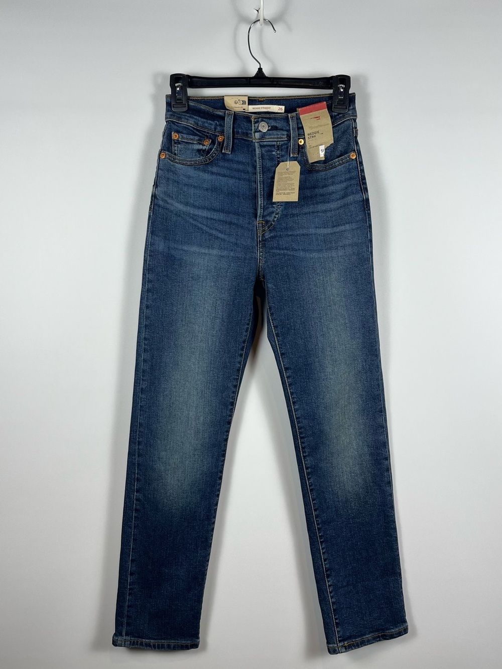 Levi’s Wedgie Straight High Rise Jeans Size 26 Inseam 28” New With Tags